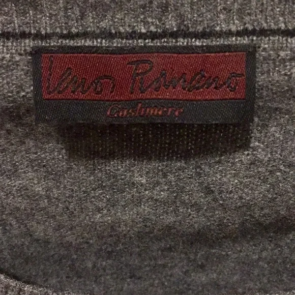 Men’s Gray Lenor Romano 100% Cashmere Sweater Size XXL